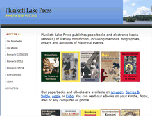 Tablet Screenshot of plunkettlakepress.com